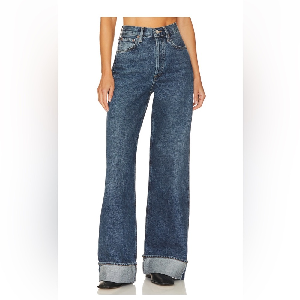 Agolde Dame High Rise Wide Leg Jeans in Control